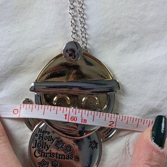 Howard's NWT Holiday Icon Christmas Santa necklace silver gold - Picture 14 of 15